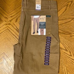 Mens 36x30 Woolrich 5 pocket pant straight fit, new with tags